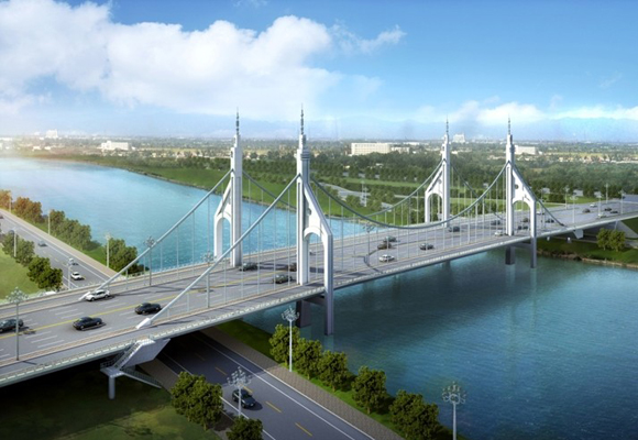 1、聊城 湖南路徒駭河大橋（效果圖）